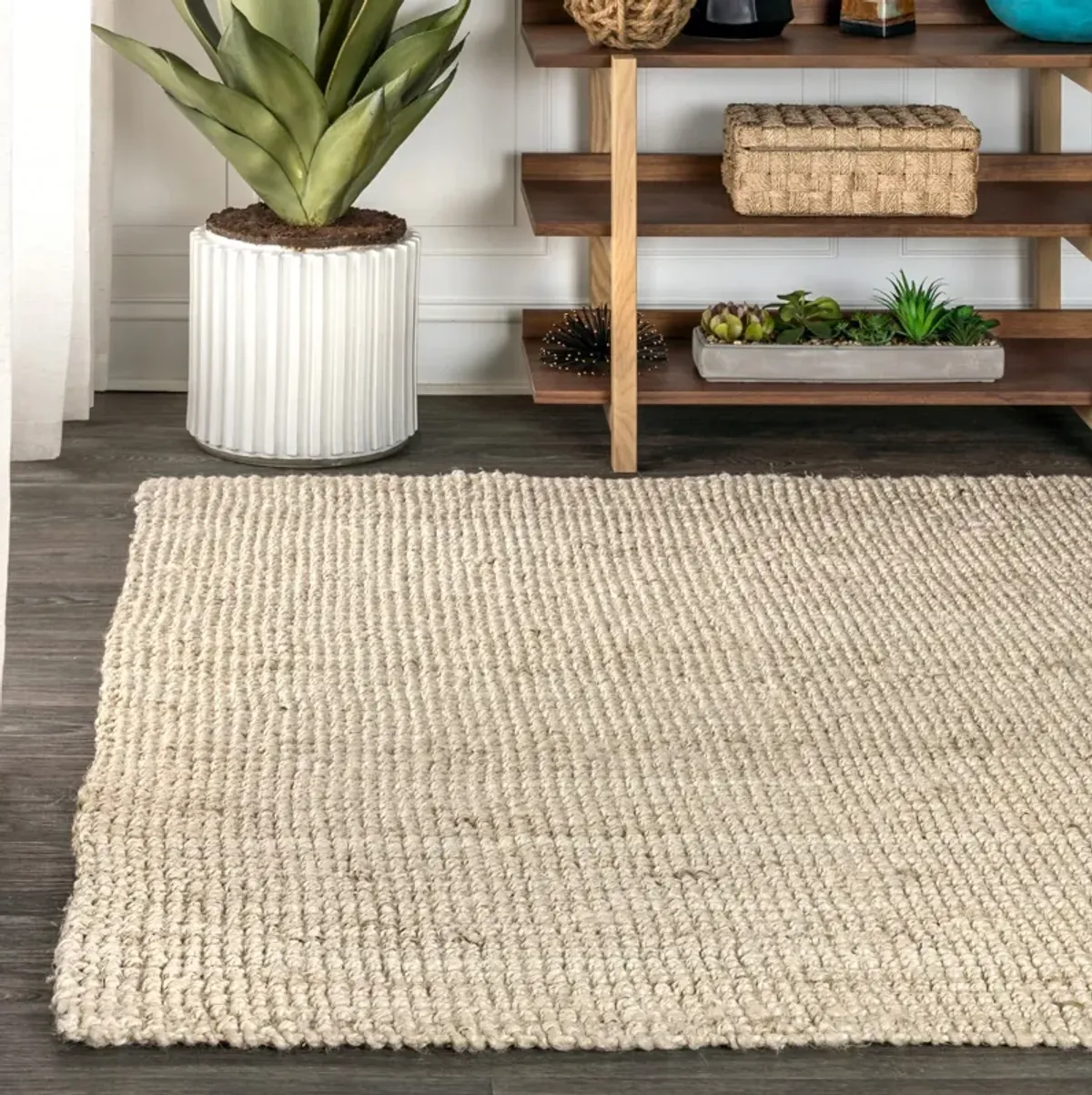 Pata Hand Woven Chunky Jute Area Rug