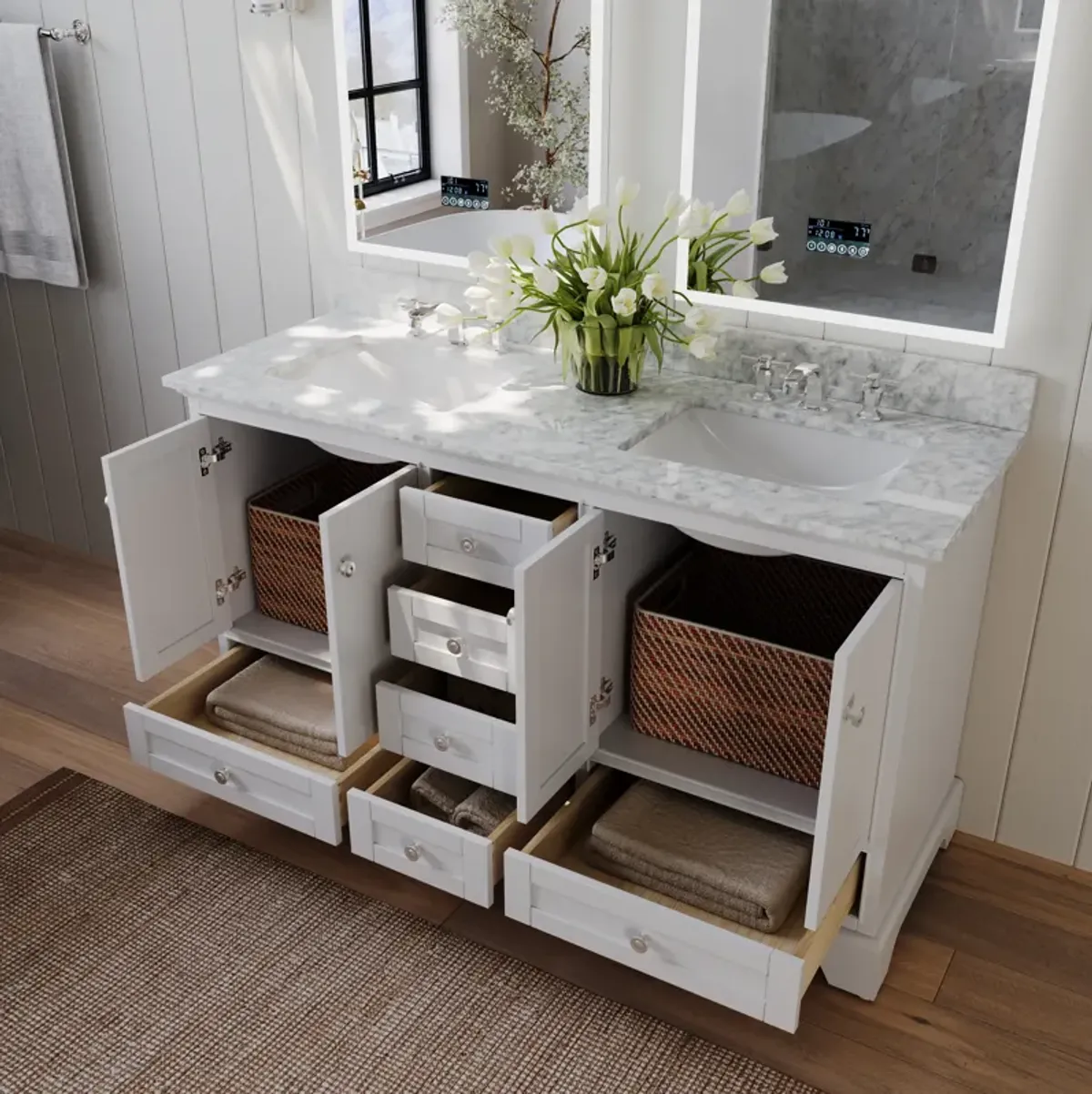 Audrey 60 in. Bath Vanity Set