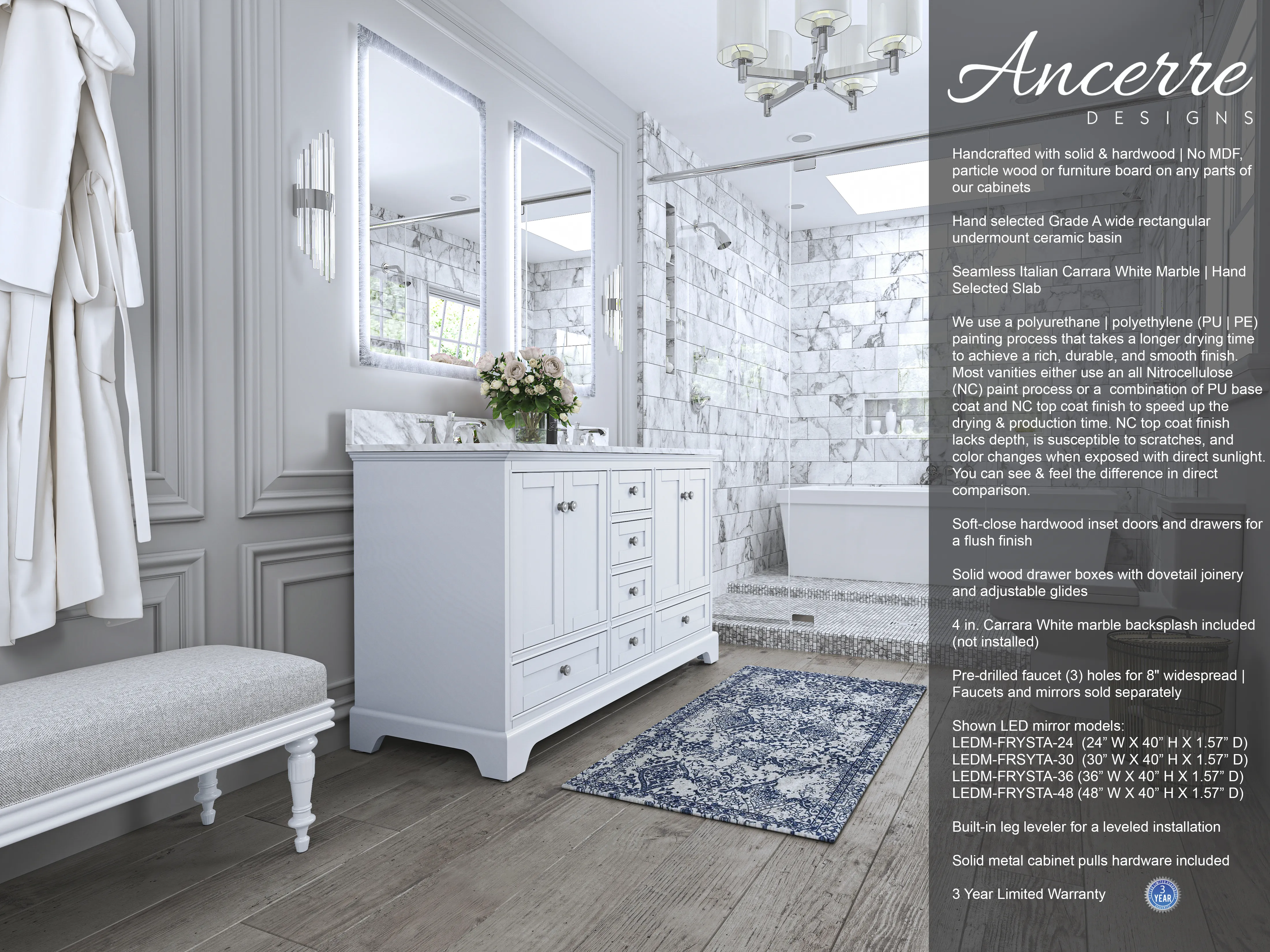 Audrey 60 in. Bath Vanity Set