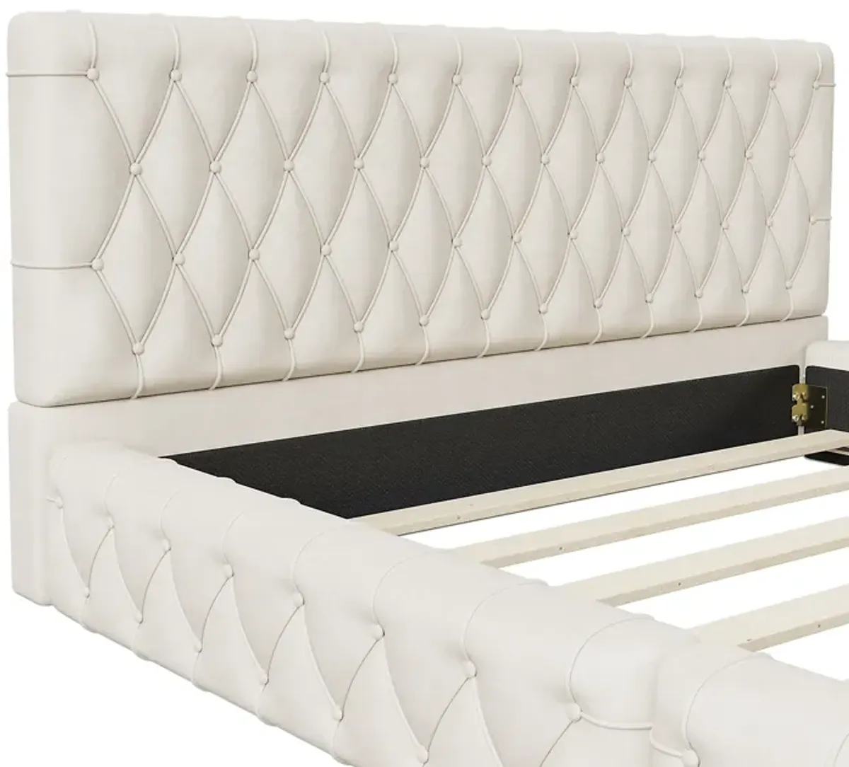 Luxurious Upholstered Queen Bedroom Set with Ottoman