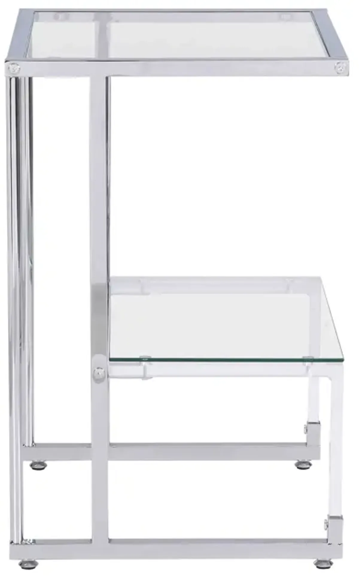 2-Tier Acrylic Glass End Table for Living Room & Bedroom Stylish and Functional Side Table