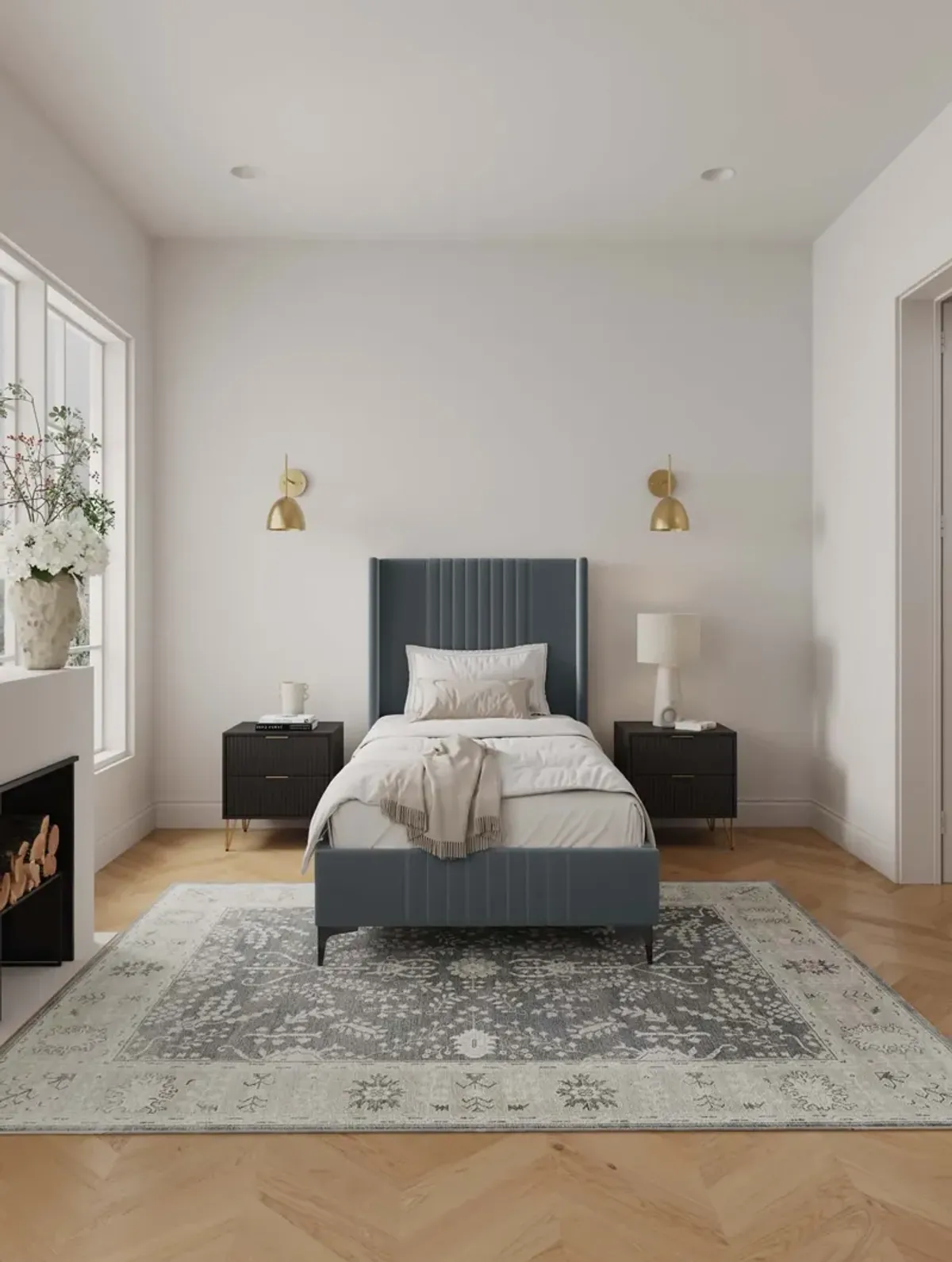Promenade Gray Twin Bed
