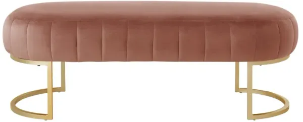Nicole Miller Chaim Leather/Velvet Bench