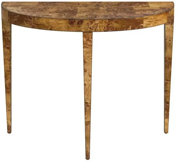Butler Specialty Ingrid Traditional Burl Console Table, Medium Brown