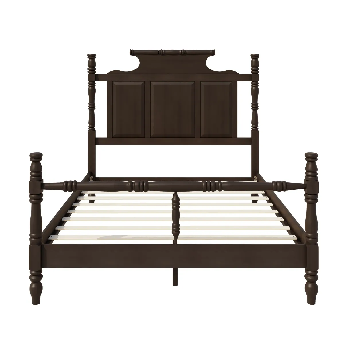 Merax Vintage Country Style 4-Poster Platform Bed