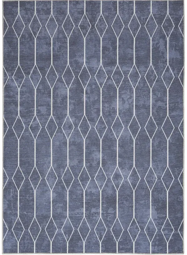 Machine Washable Series 1 SR107 Navy 5'3" x 7'3" Rug