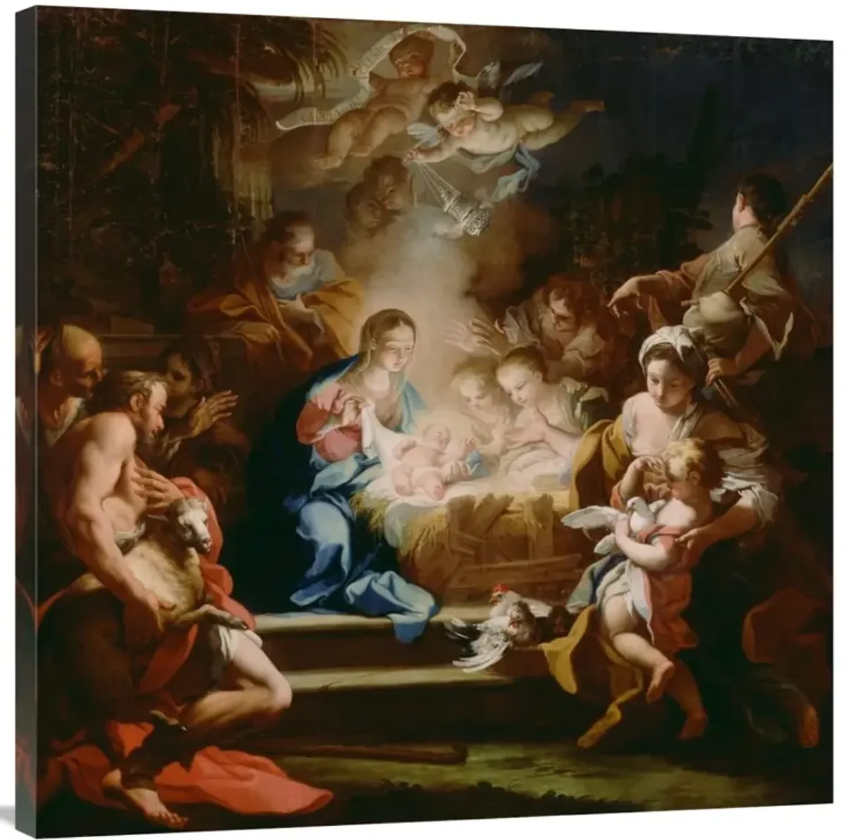 The Adoration of the Shepherds-Canvas Art-36x36