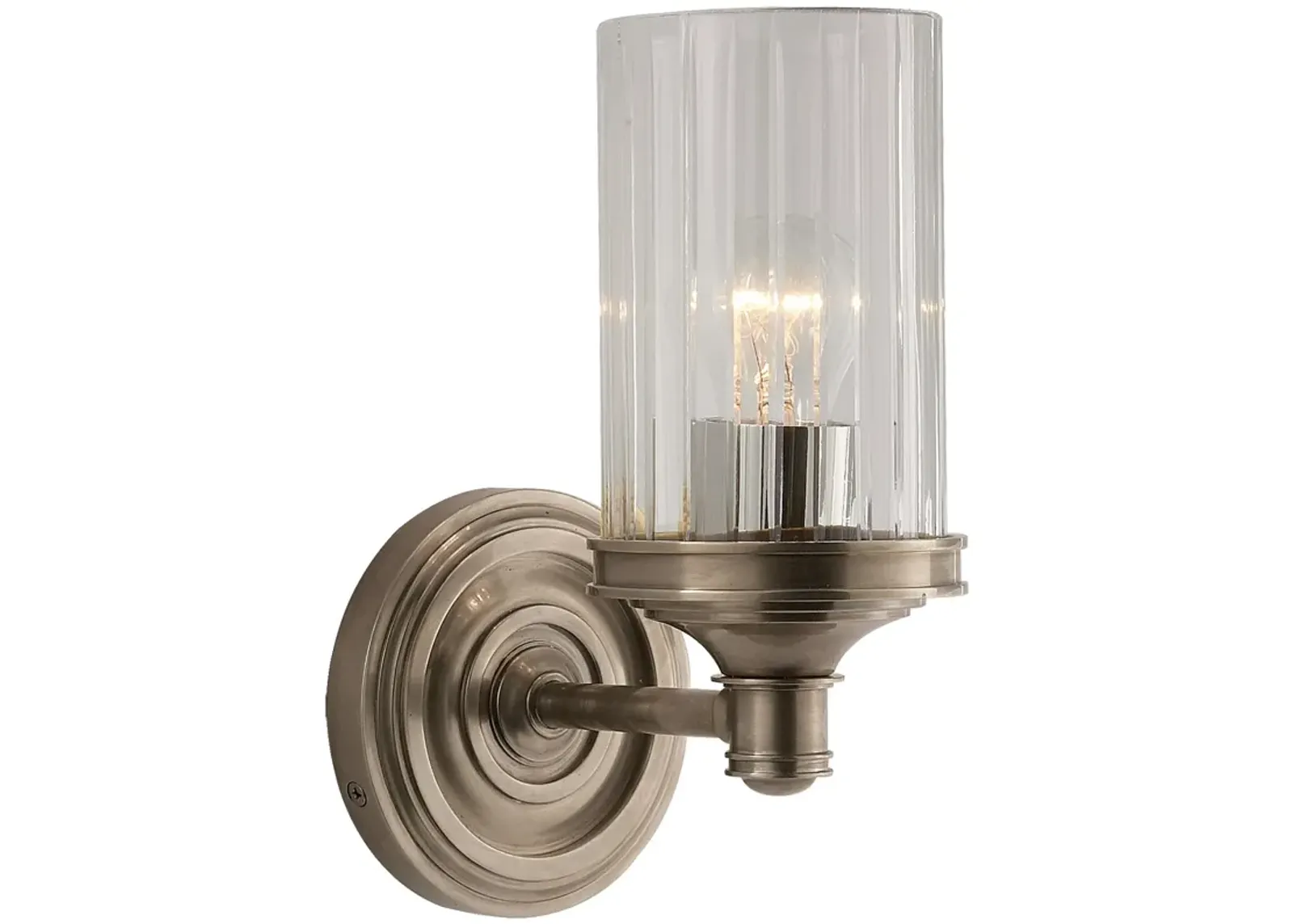 Ava Single Sconce in Antique Nickel