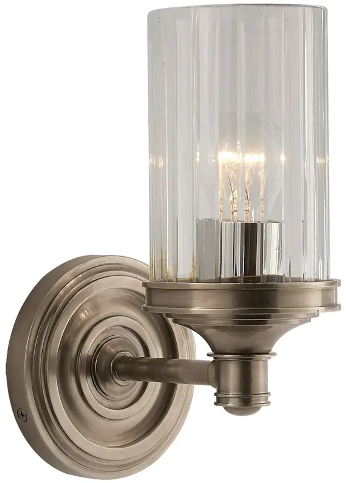 Ava Single Sconce in Antique Nickel