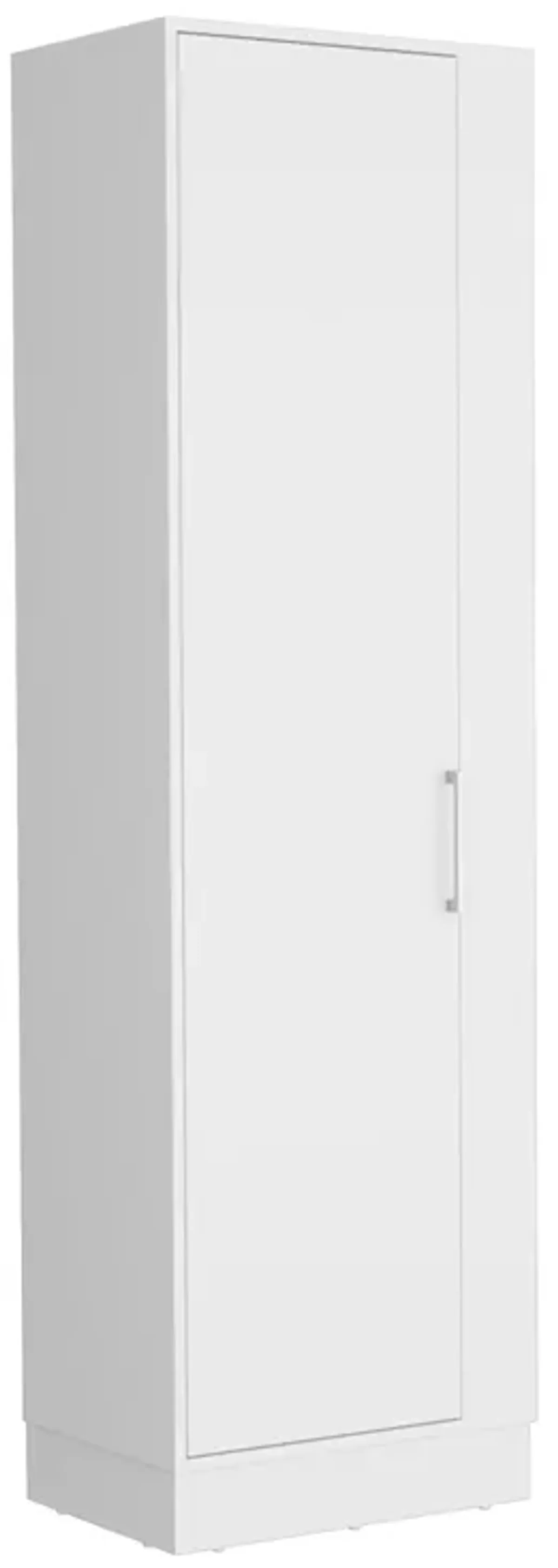 Lilo Storage Cabinet, Broom Hangers, Internal Shelves -White