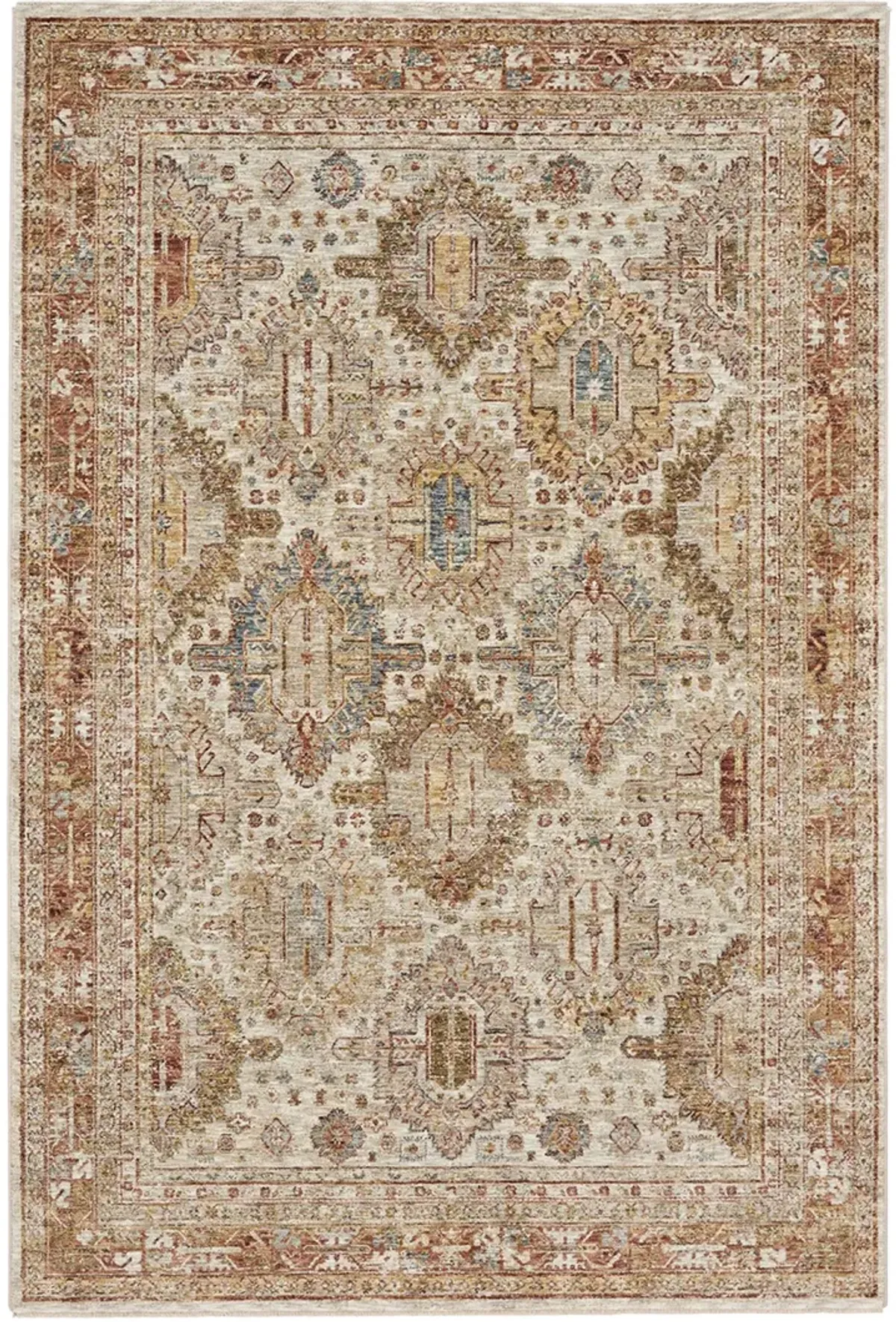 Sahar SHR01 Ivory/Multicolor 3'11" x 5'11" Rug