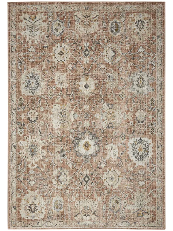 Oushak Home OUS01 Rust 4' x Round Rug