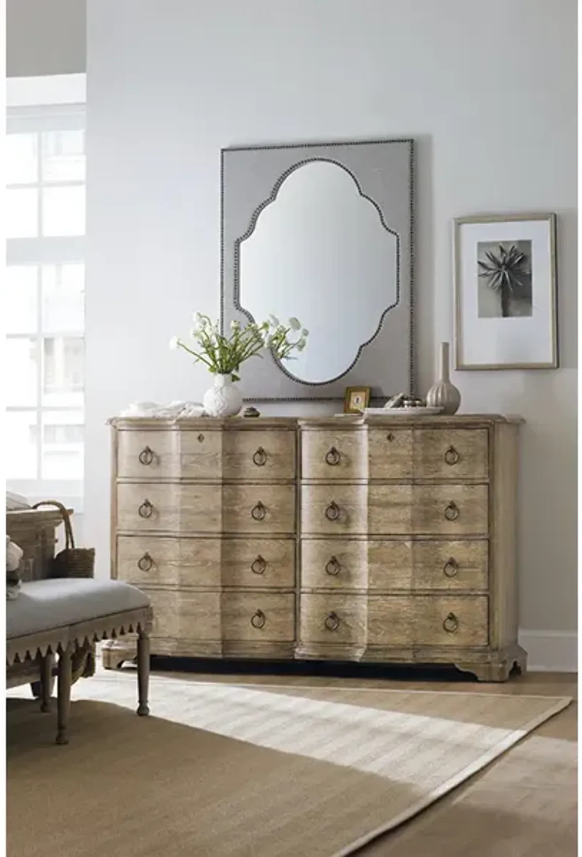 Boheme Nourmand Linen Wrapped Mirror
