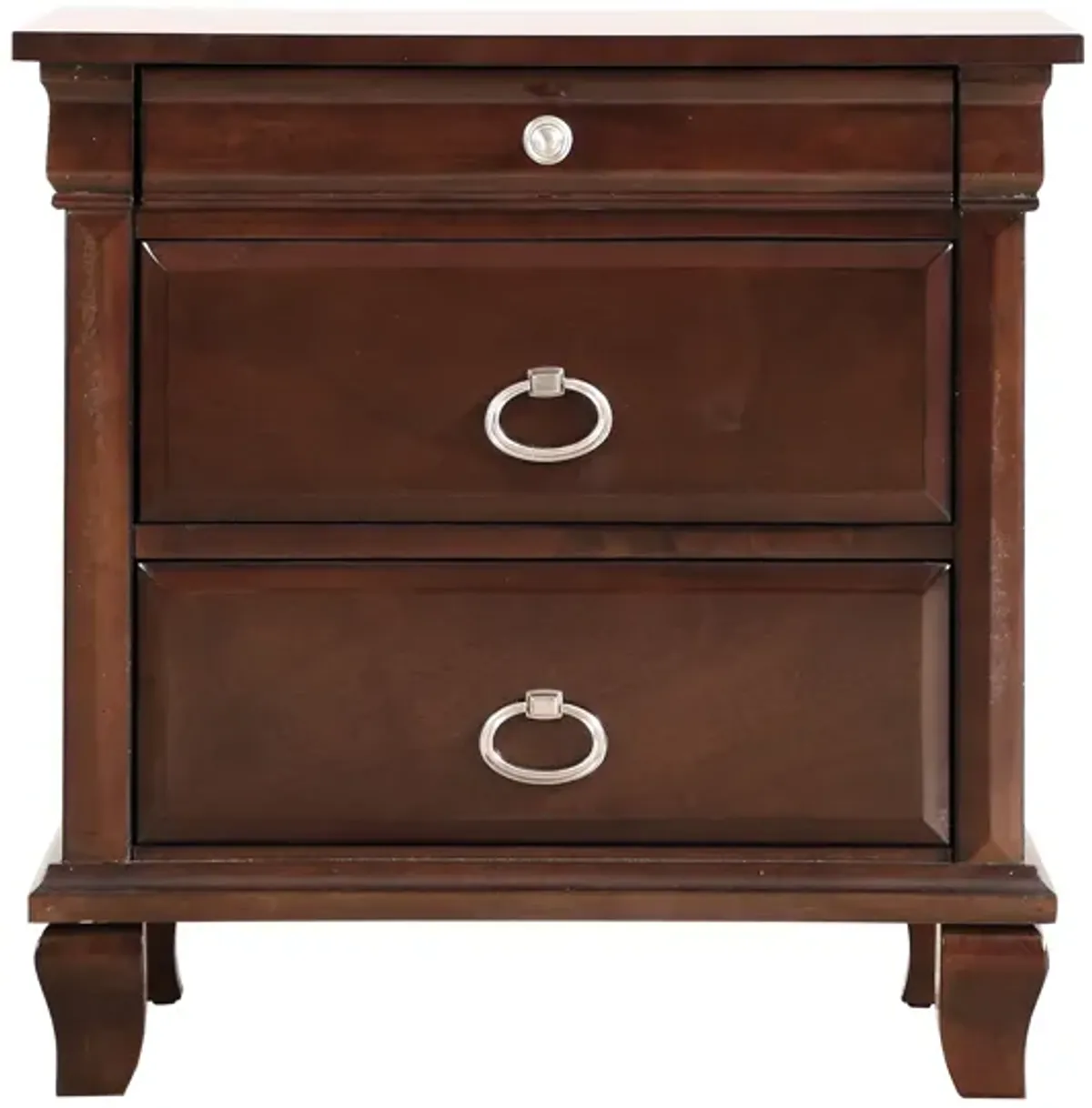 Triton 3-Drawer Cappuccino Nightstand (27 in. H x 17 in. W x 26 in. D)