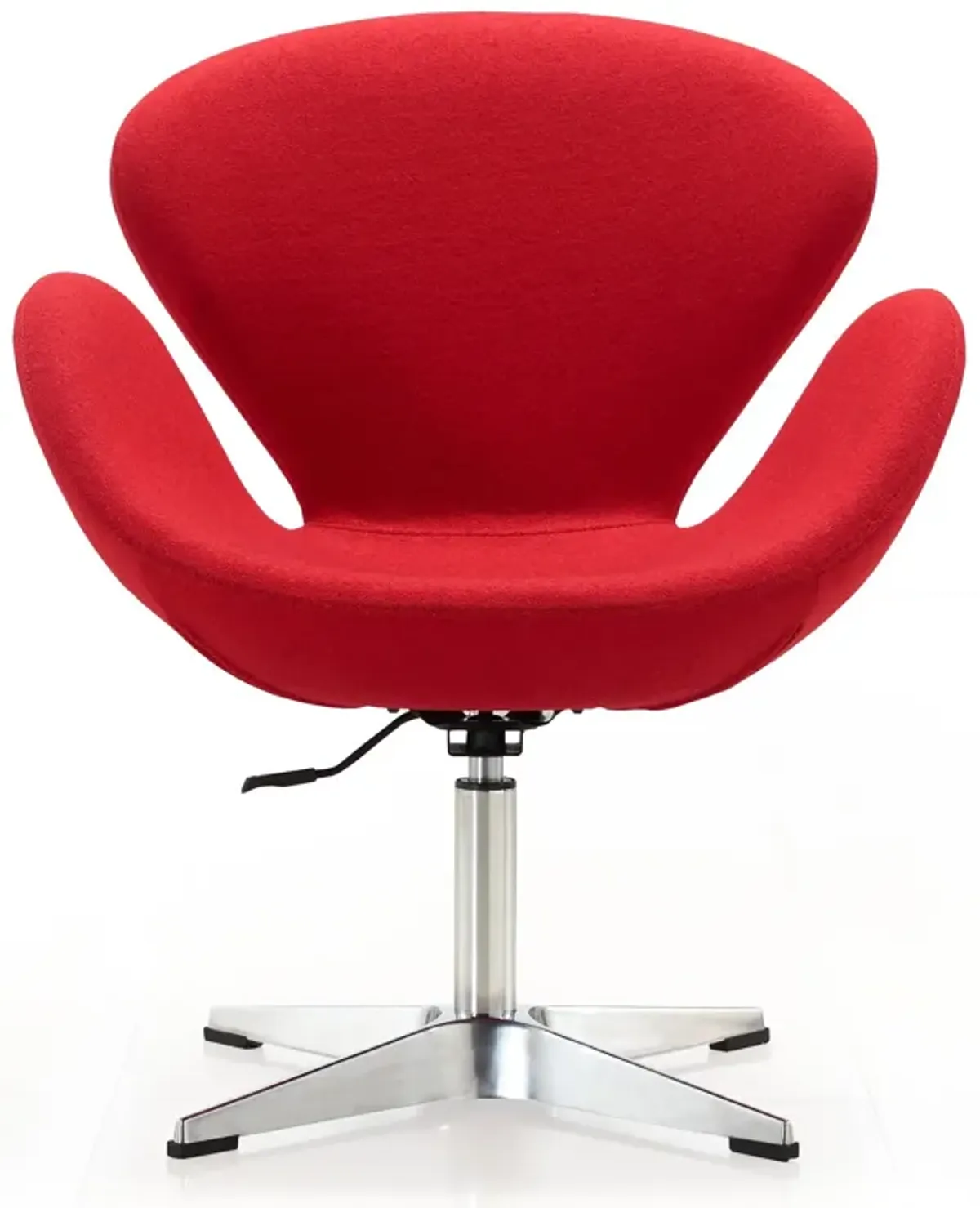 Raspberry Swivel Accent Chairs in Red (Set of 2)