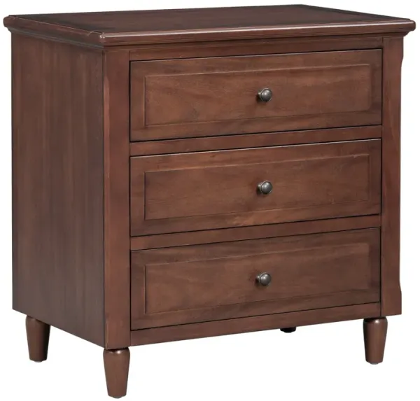 Streamdale 3-Drawer Nightstand Storage Wood Cabinet