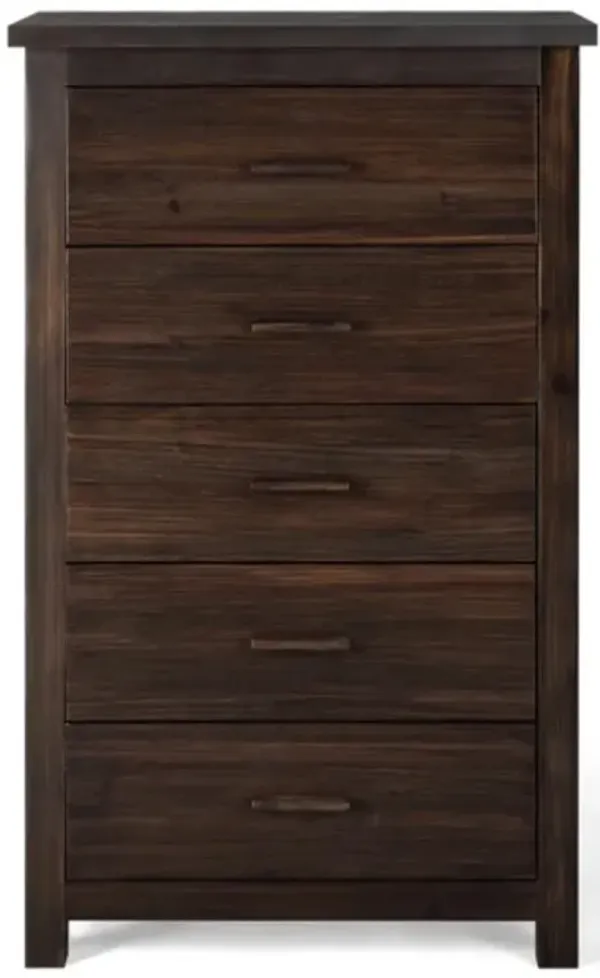 Vertical 5-Drawer Dresser With Space-Saving Design and Ample Storage For Bedroom