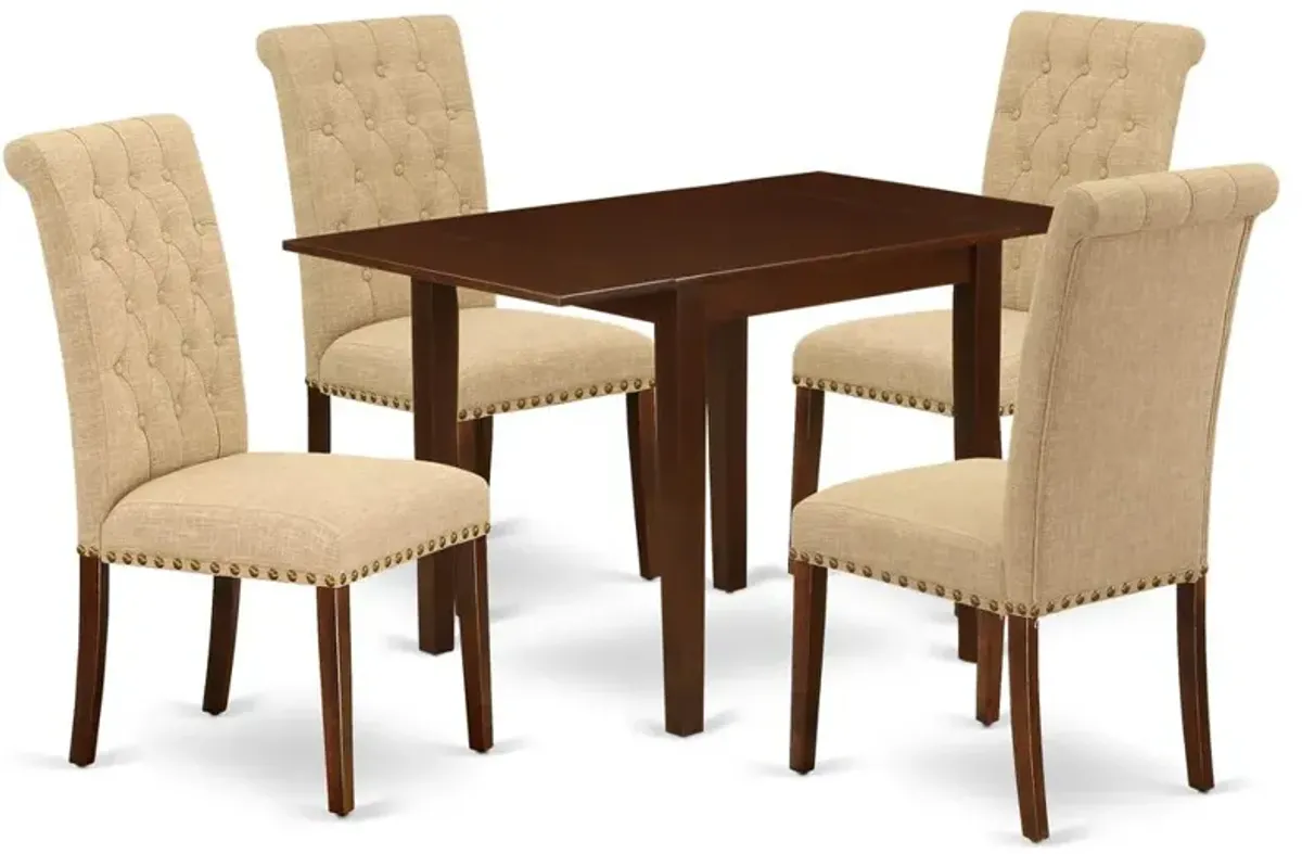Dining Room Set Mahogany, NDBR5-MAH-04