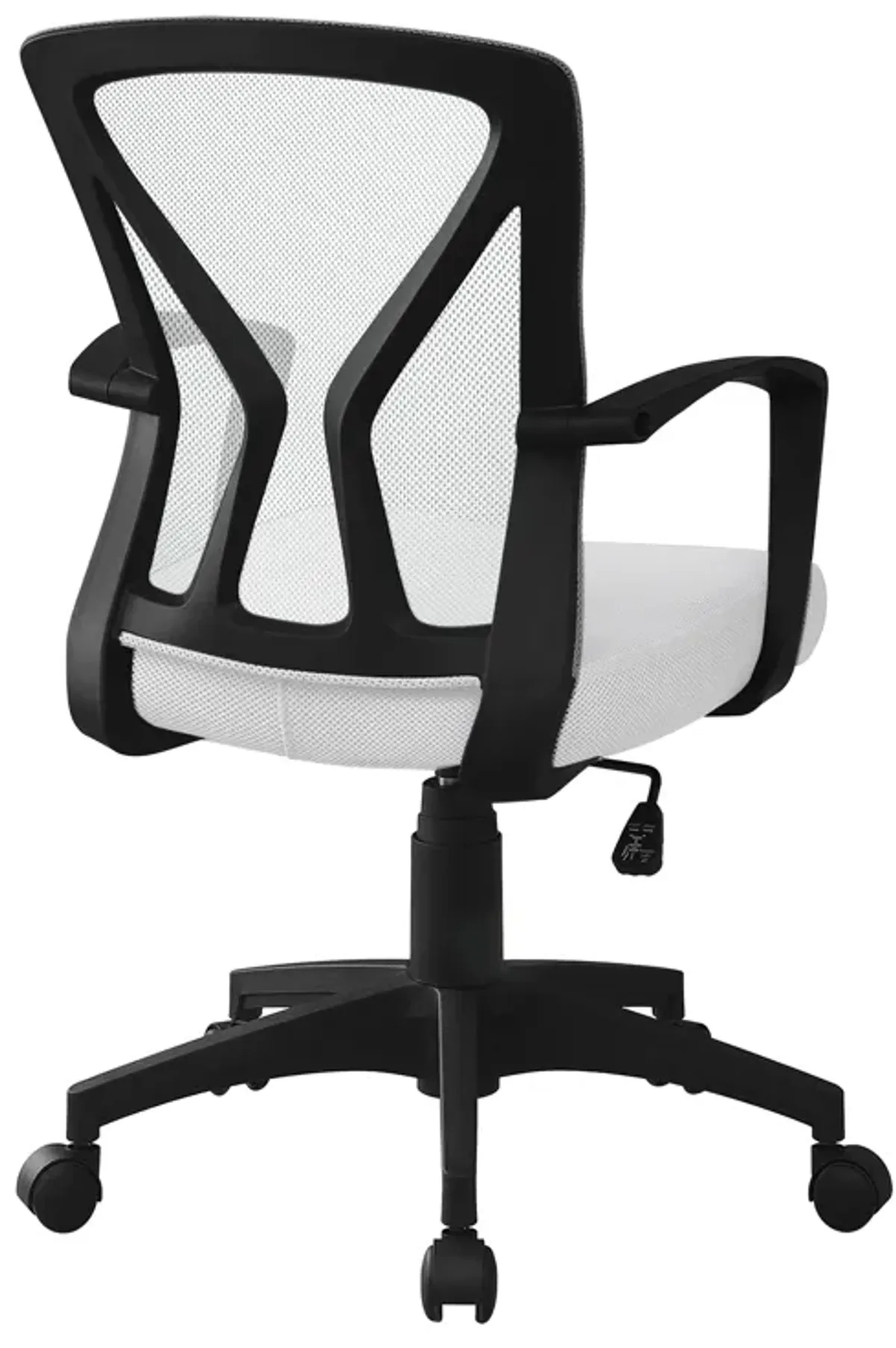 Monarch Specialties I 7341 Office Chair, Adjustable Height, Swivel, Ergonomic, Armrests, Computer Desk, Work, Metal, Fabric, White, Black, Contemporary, Modern