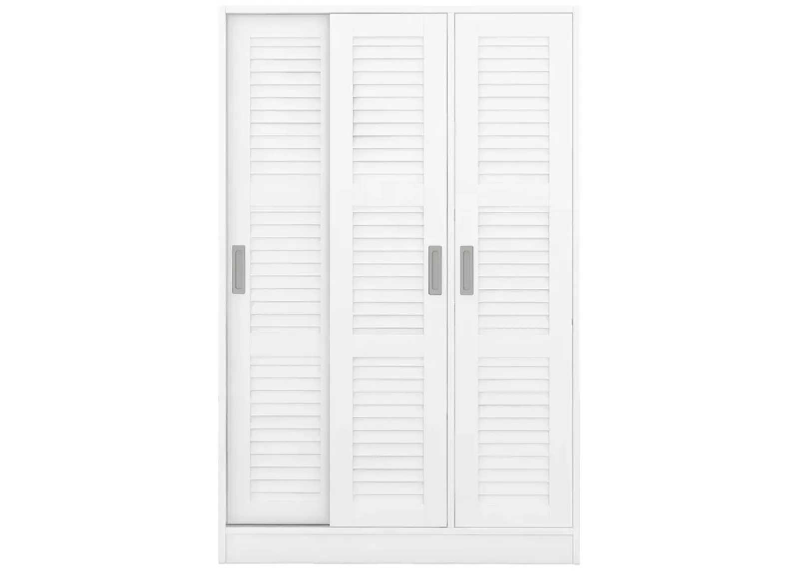 Merax Modern 3-Door Shutter Wardrobe with Shelves