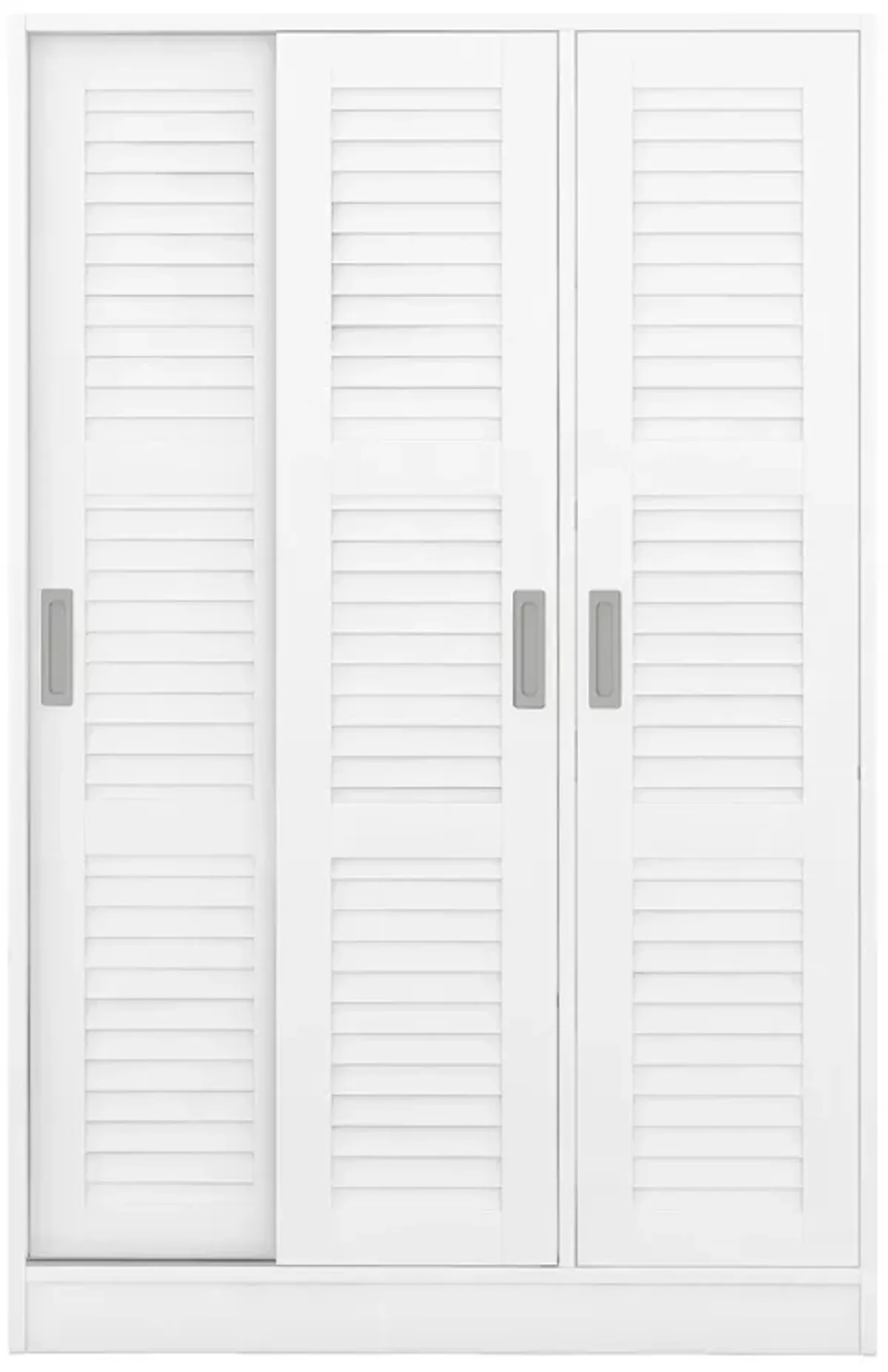 Merax Modern 3-Door Shutter Wardrobe with Shelves