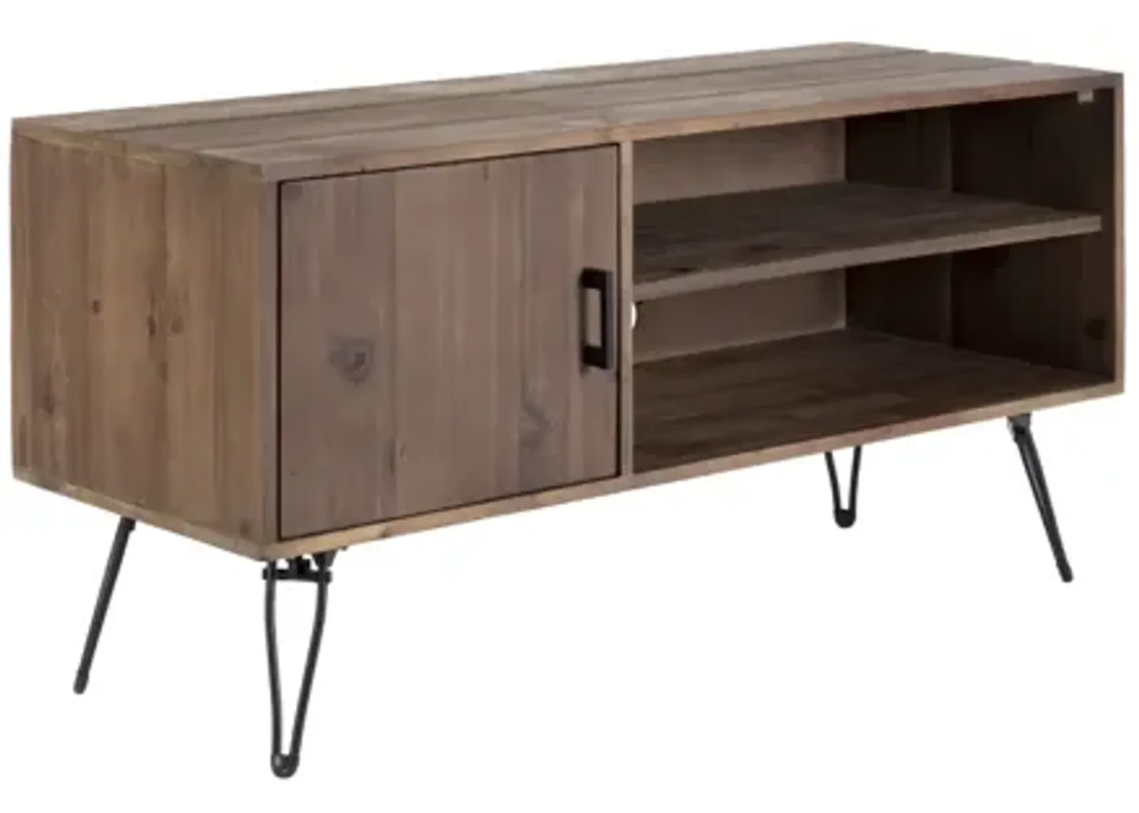 Simple, Modern, Vintage Reclaimed Wood TV Stand Media Table For Living Room