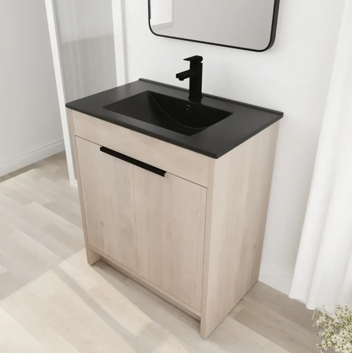 30 Inch Bathroom Vanity Plywood With 2 Drawers