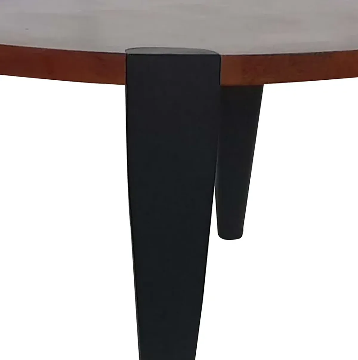 Max 35 Inch Oval Top Coffee Table, Mango Wood, Iron Frame, Brown, Black-Benzara