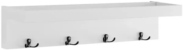 Wall Mounted Coat Rack with Decorative Ledge Shelf
