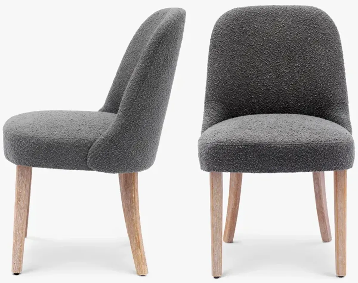 WestinTrends Mid-Century Modern Upholstered Boucle Dining Chair