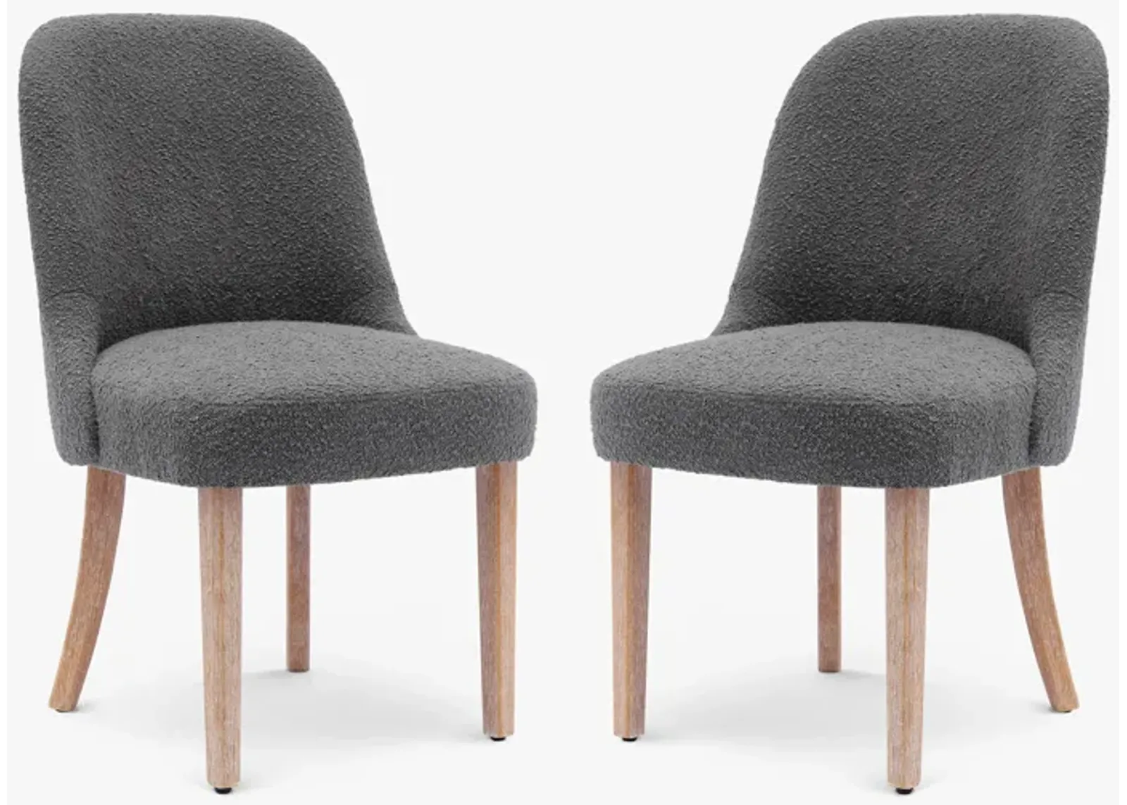 WestinTrends Mid-Century Modern Upholstered Boucle Dining Chair