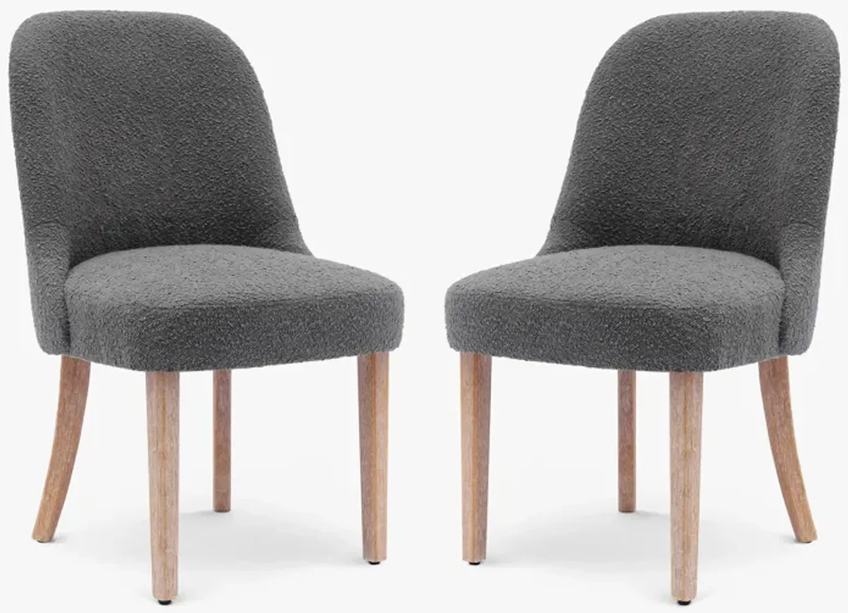 WestinTrends Mid-Century Modern Upholstered Boucle Dining Chair