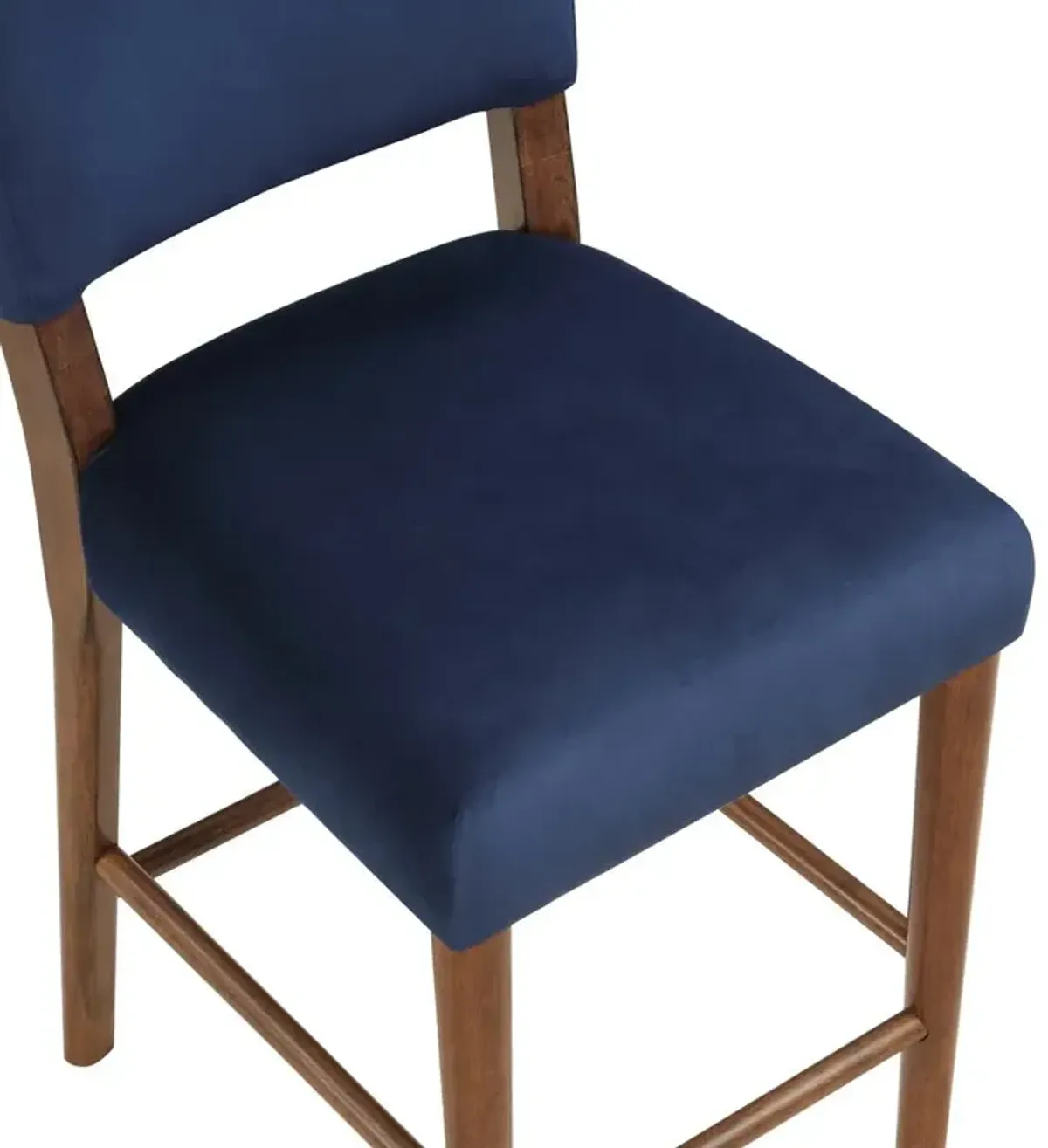 Comfort Pointe Bonito Navy Blue Velvet Counter Height Stool