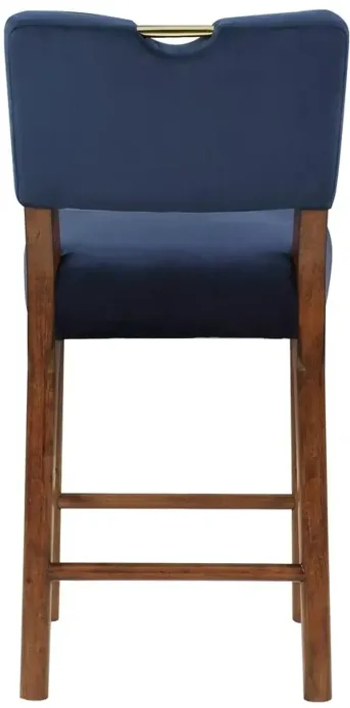 Comfort Pointe Bonito Navy Blue Velvet Counter Height Stool