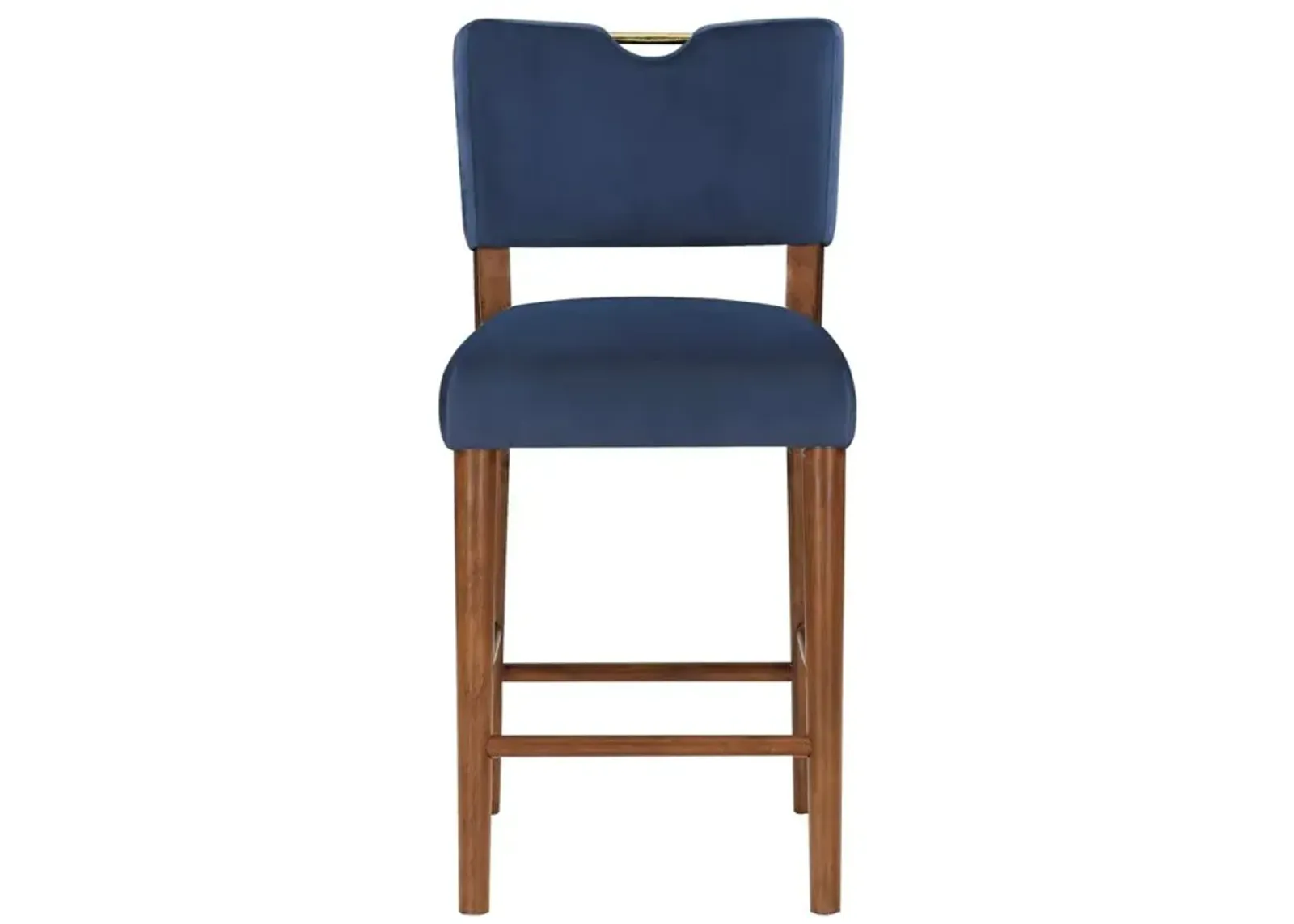 Comfort Pointe Bonito Navy Blue Velvet Counter Height Stool