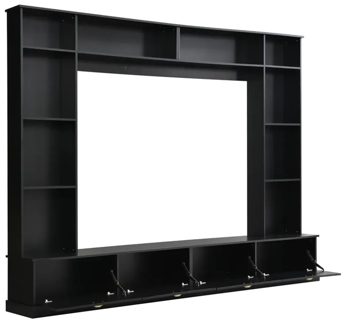 Merax Wall Unit Entertainment Center with Bookshelves