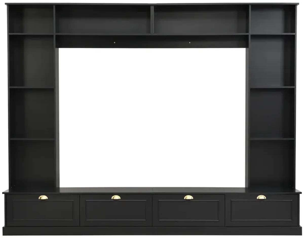 Merax Wall Unit Entertainment Center with Bookshelves