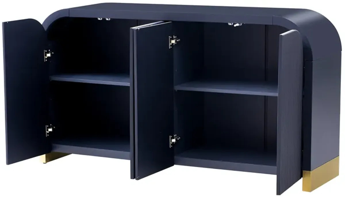 Merax 4-door Panel Cabinet with Adjustable Shelves