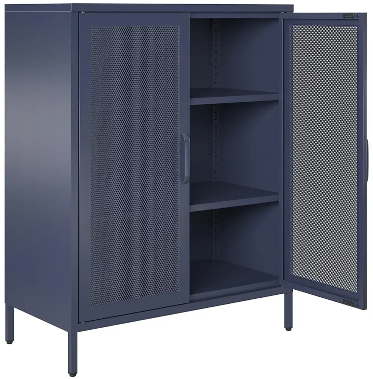 Channing 2 Door Accent Cabinet-Mesh Metal Locker