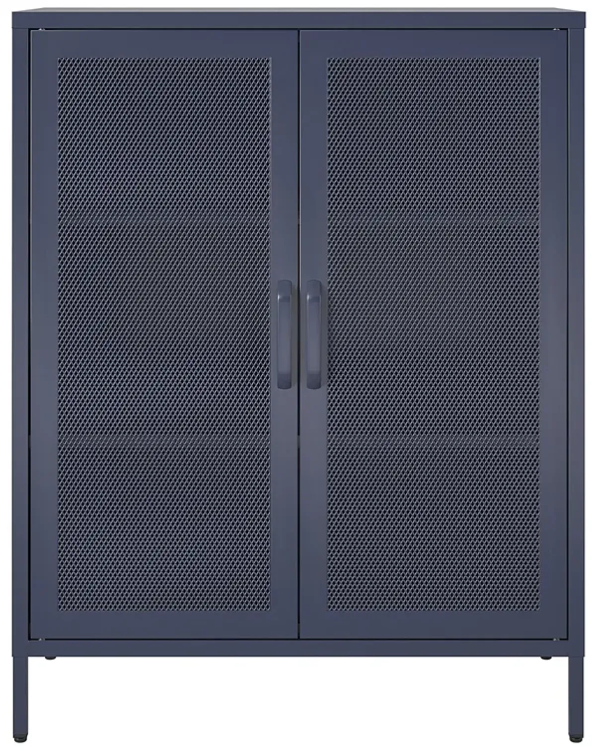 Channing 2 Door Accent Cabinet-Mesh Metal Locker