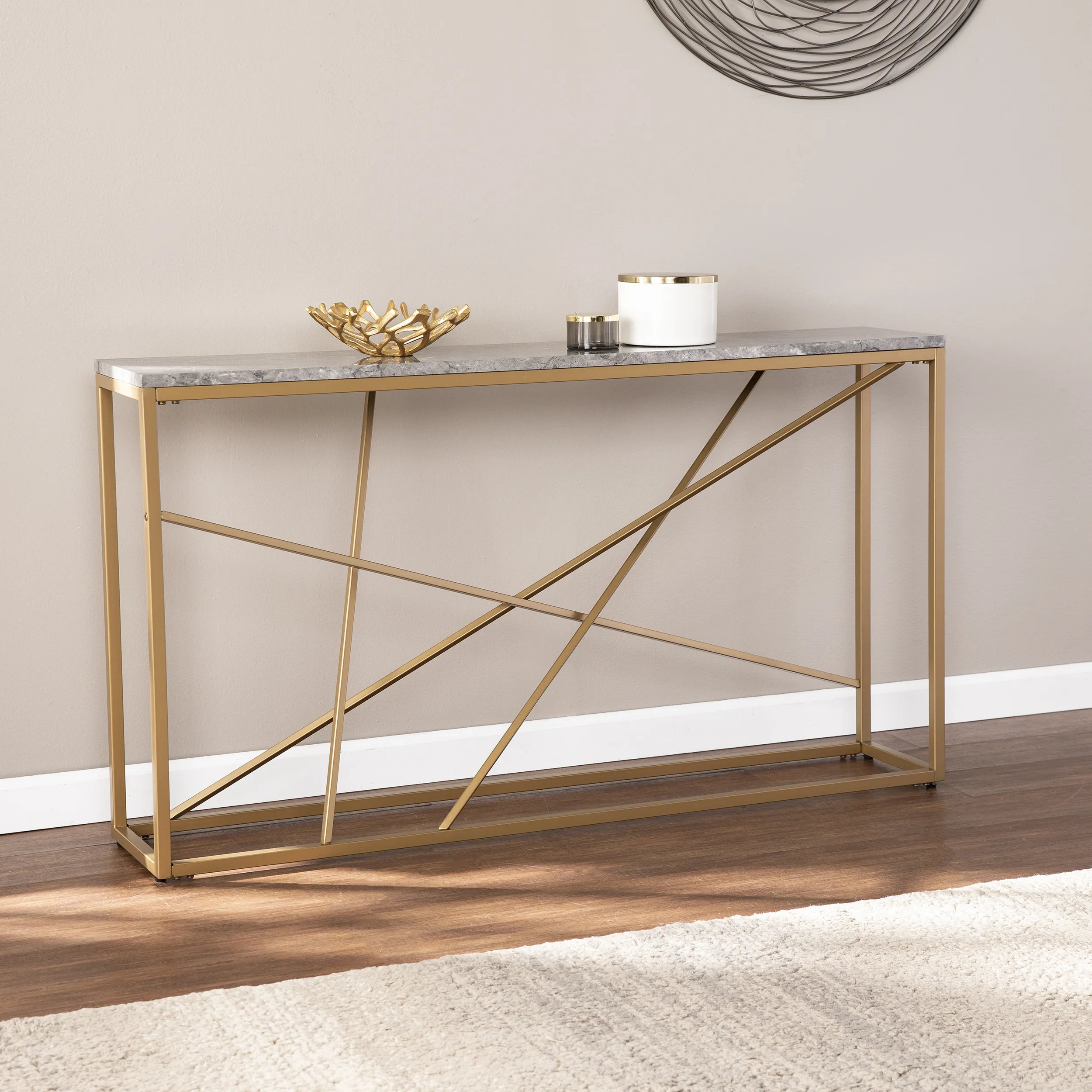 Aubrey Stone Console Table