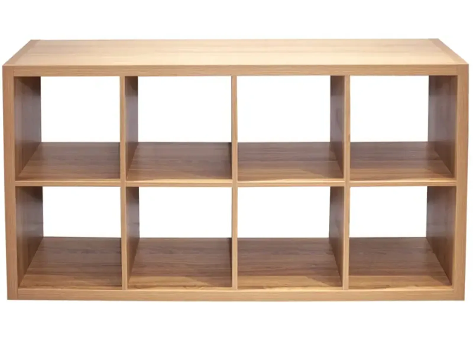 8-Cube Organizer Storage Bookcase, Walnut Color