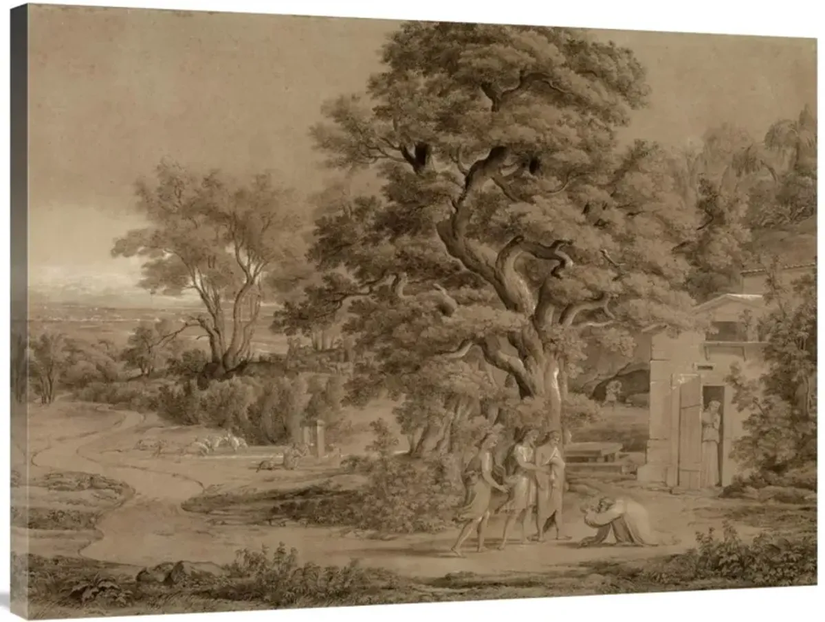 Landscape with Abraham and the Three Angels in the Valley of Mambre-Canvas Art-40x30