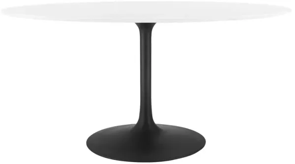 Modway - Lippa 60" Oval Dining Table Black White
