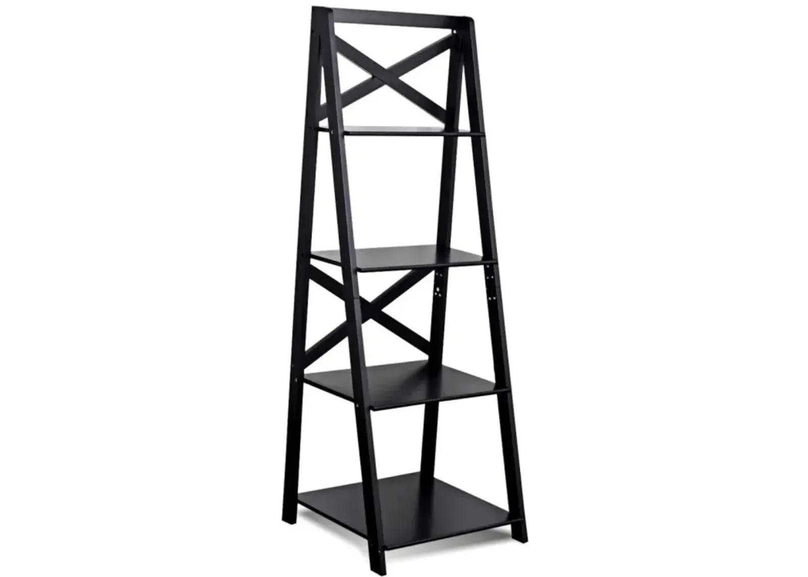 Hivvago 4-Tier Leaning Free Standing Ladder Shelf Bookcase Display Shelf