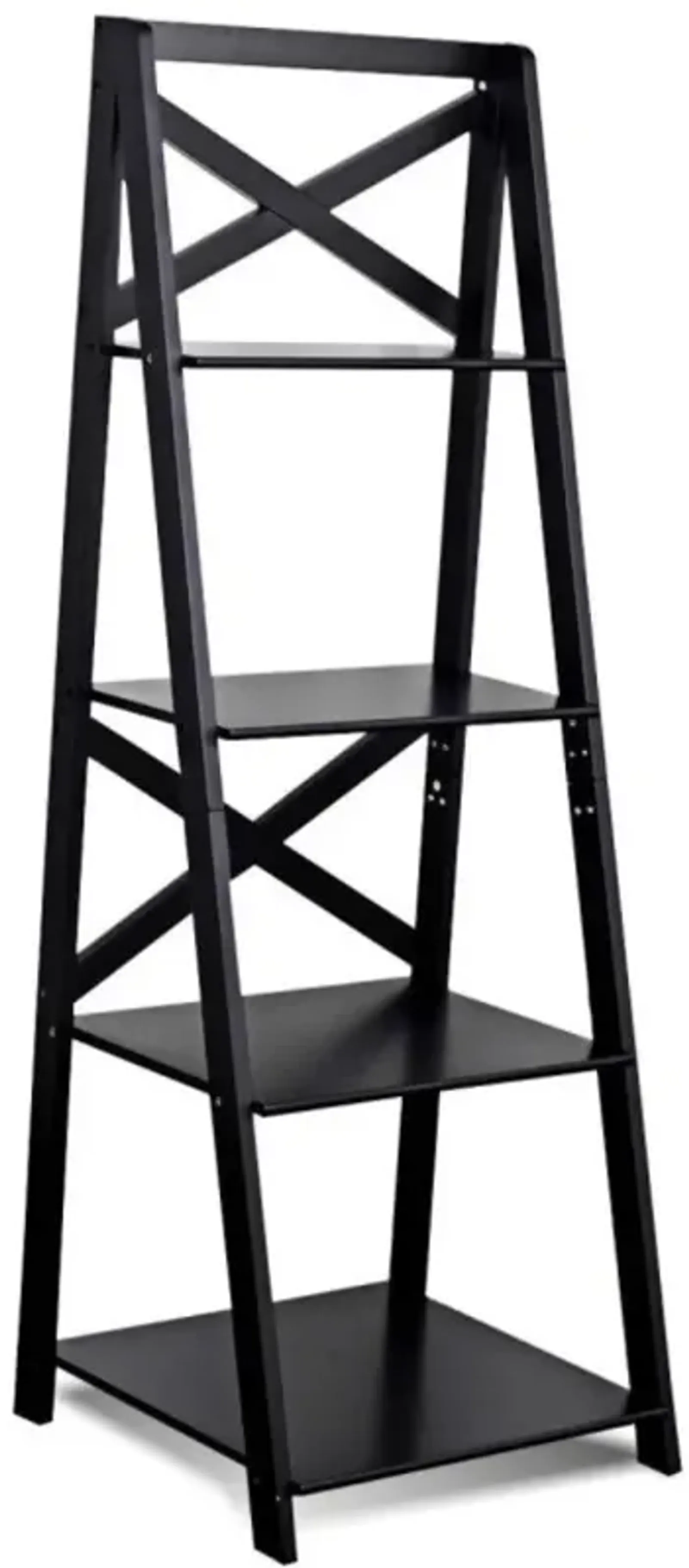 Hivvago 4-Tier Leaning Free Standing Ladder Shelf Bookcase Display Shelf