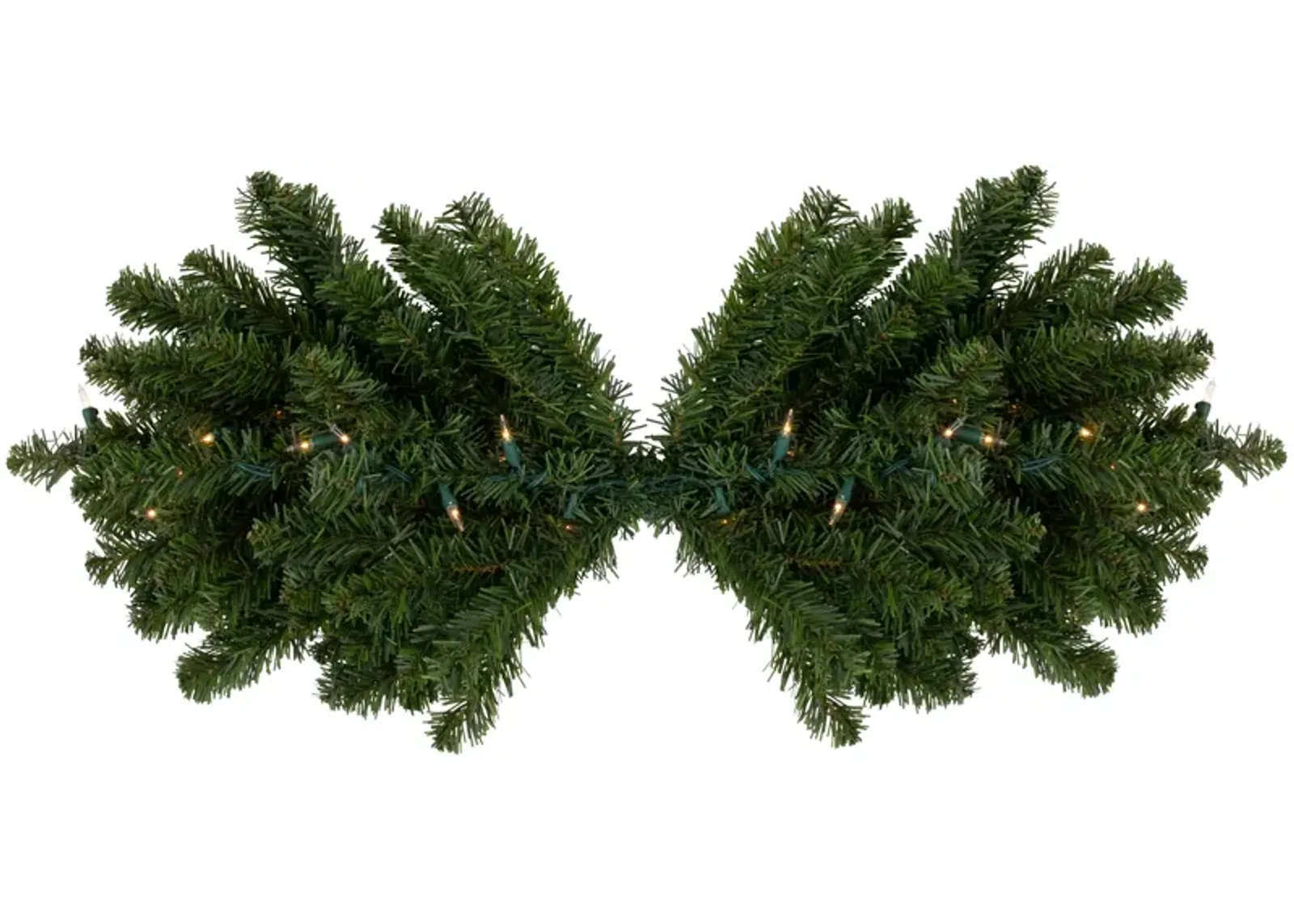 32" Pre-Lit Canadian Pine Artificial Christmas Swag - Clear Lights