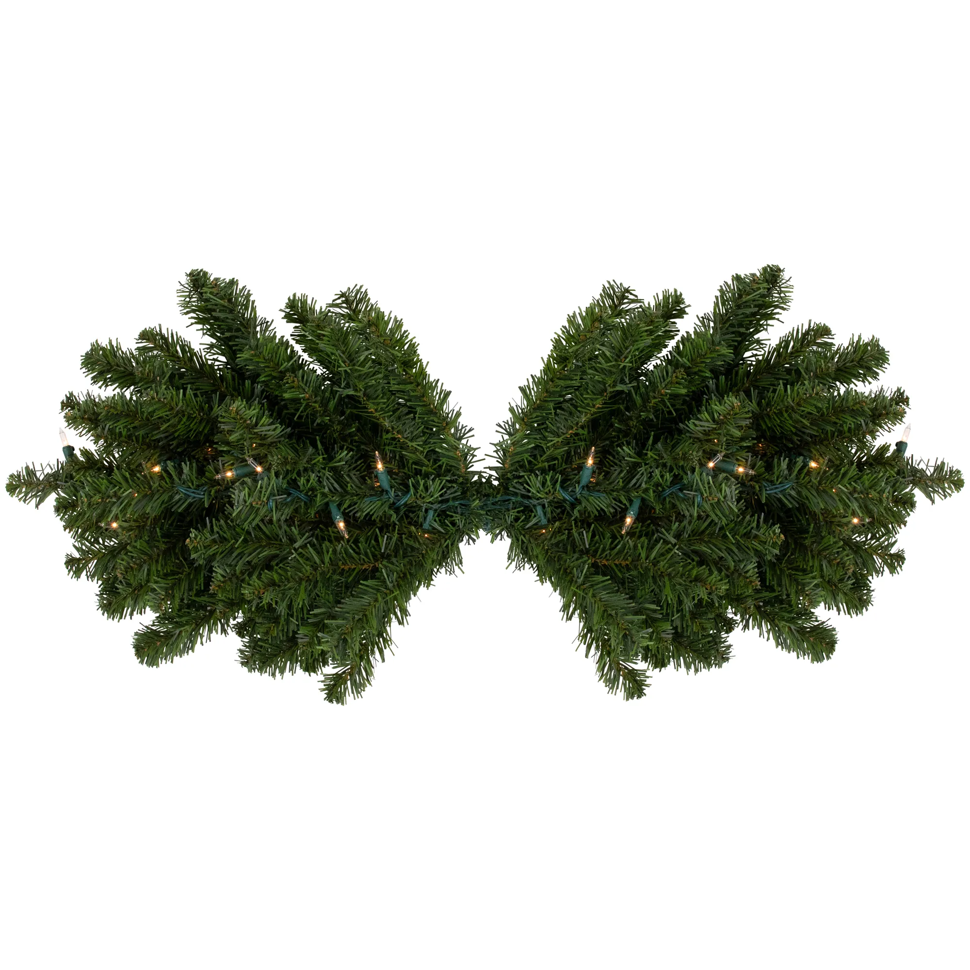 32" Pre-Lit Canadian Pine Artificial Christmas Swag - Clear Lights