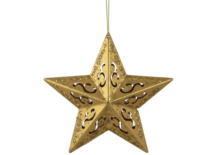 5.75" Gold Filigree Star Christmas Ornament