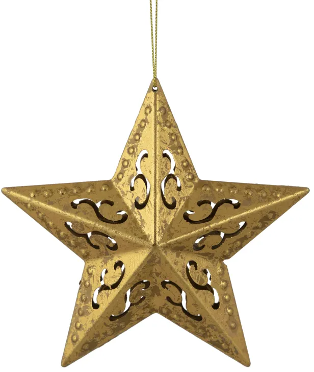 5.75" Gold Filigree Star Christmas Ornament